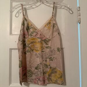 100% Washable Nylon Lace Cami Pajama Top